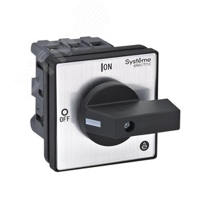 ВЫКЛЮЧАТЕЛЬ-РАЗЪЕДИНИТЕЛЬ 3P 32A С ЧЁРНОЙ РУКОЯТКОЙ НА ДВЕРЦУ 4 ВИНТАМИ