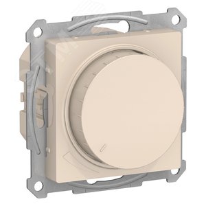 ATLASDESIGN СВЕТОРЕГУЛЯТОР (диммер) повор-нажим, LED, RC, 400Вт, мех., БЕЖЕВЫЙ