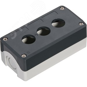 Пост кнопочный SALD03, 3 отверстия, серый