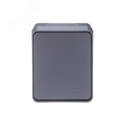 AtlasDesign Profi54 переключатель одноклавишный IP54 10 АХ, АНТРАЦИТ, Россия