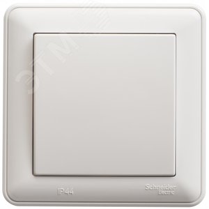 W59 AQUA Переключатель одноклавишный, 10АХ, IP44, в сборе, белый