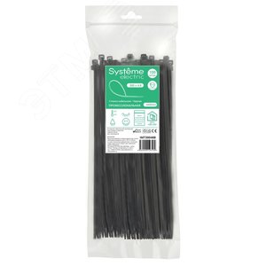 Стяжка кабельная MultiSet 300х4.8 Чёрная (100шт)