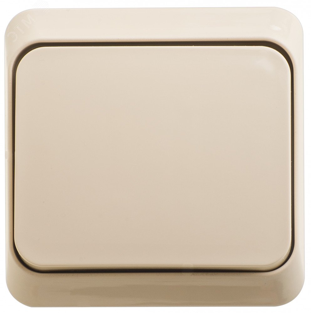 ЭТЮД Выключатель кнопочный наружный бежевый