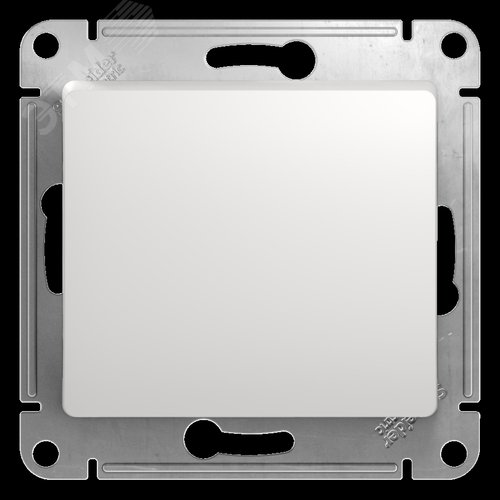 Выключатель одноклавишный, в рамку, белый схема 1