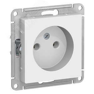 Розетка ATLASDESIGN без заземления 16А механизм белый