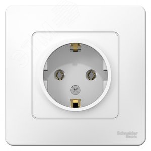 BLANCA скрытой установки розетка с заземлением без шторок, 16А, 250В, белый