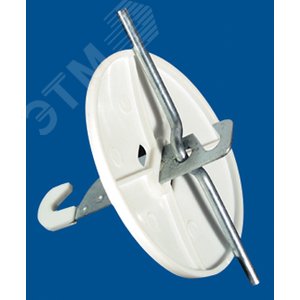 Розетка потолочная с удлиненной осью белая