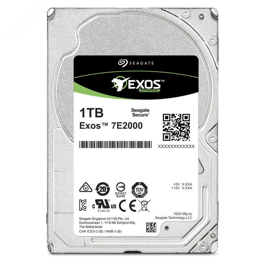 Жесткий диск 1TB Exos 7E2000 2.5'', SAS, 7200 об/мин, 128 МБ