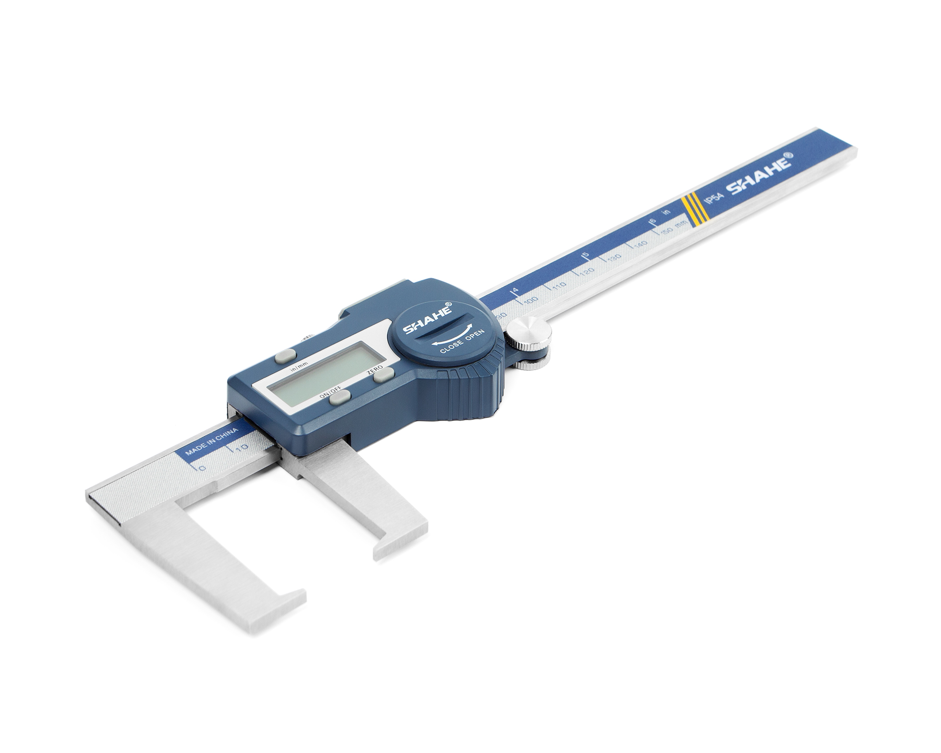 Штангенциркуль д/нар.канавок ШЦЦСК-150 0,01 с плоскими губками электр. SHAHE