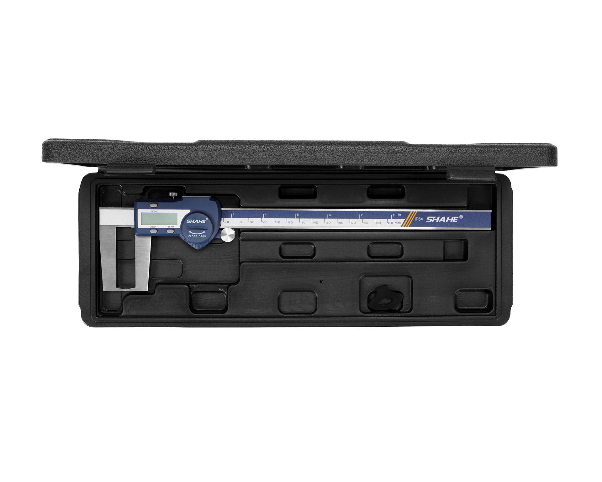 Штангенциркуль д/нар.канавок ШЦЦСК-200 0,01 с плоскими губками электр. SHAHE