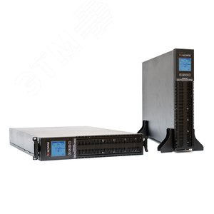 Источник бесперебойного питания Online Rack 3000 ВA/2700 Вт, 1Ф/1Ф, ЖК-дисплей, с АКБ, 6х12В/9Ач,  IEC-320-C13 (8 шт.), IEC-320-C19 (1 шт.), з/у 1А, 2