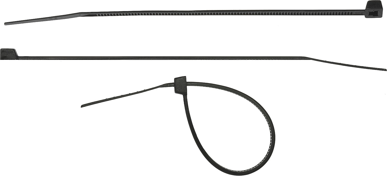 СИБИН ХС-Ч, 2.5 x 200 мм, нейлон РА66, 100 шт, черные, хомуты-стяжки (3788-25-200)