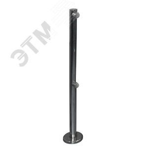 Стойка ограждения торцевая SOT-1-25М с 2 муфтами  для крепления труб огражд. 25 мм под 180 град