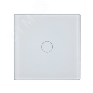 Панель выключателя стеклянная в рамку 1кл белая (47х47мм)