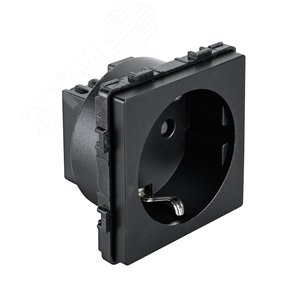 Розетка в рамку черная (47х47мм)