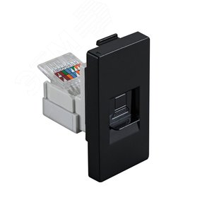 Модуль в рамку для Интернета черный CAT5 (1/2)