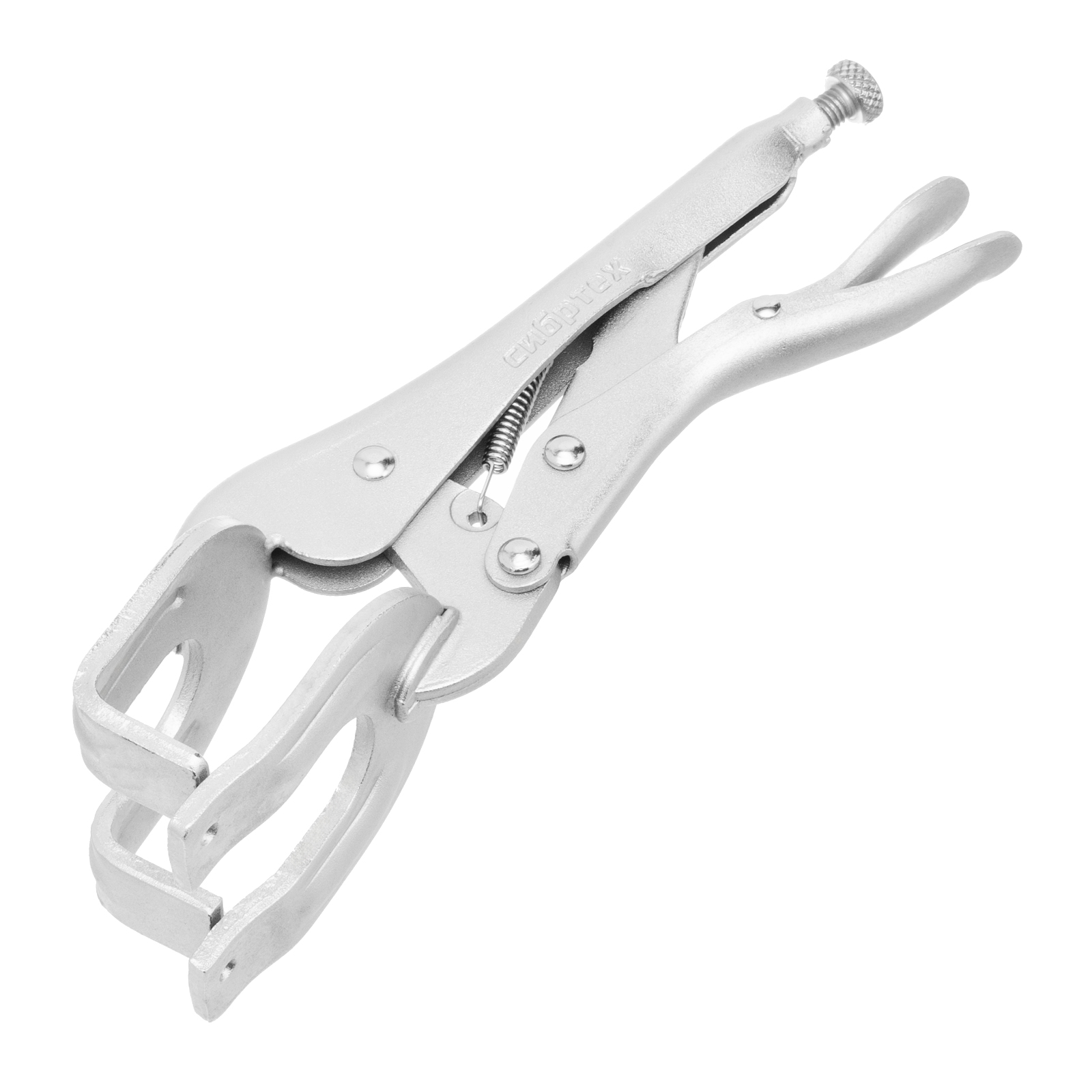 Зажим ручной, двойной, точечная фиксация, 225 мм Сибртех