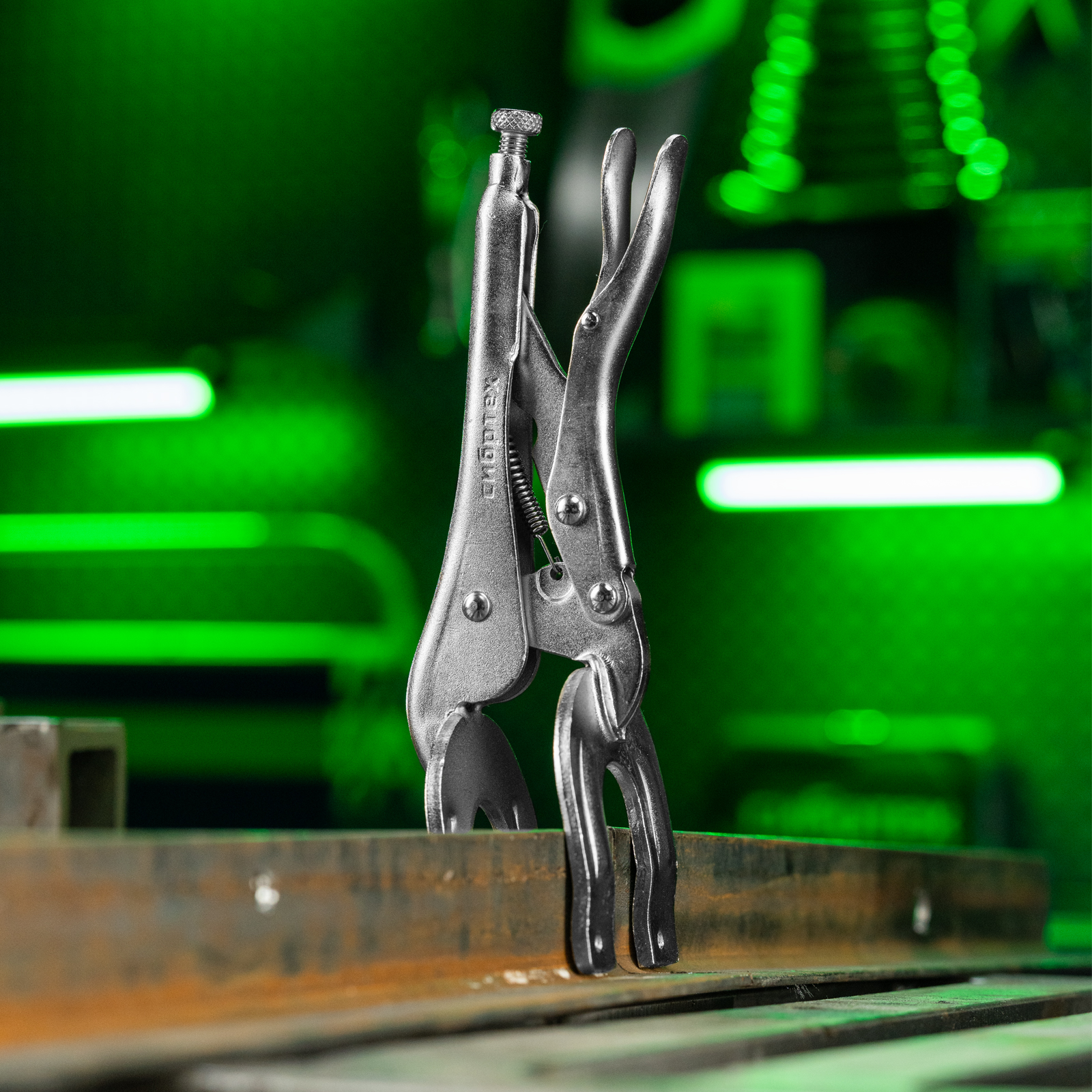 Зажим ручной, двойной, точечная фиксация, 225 мм Сибртех