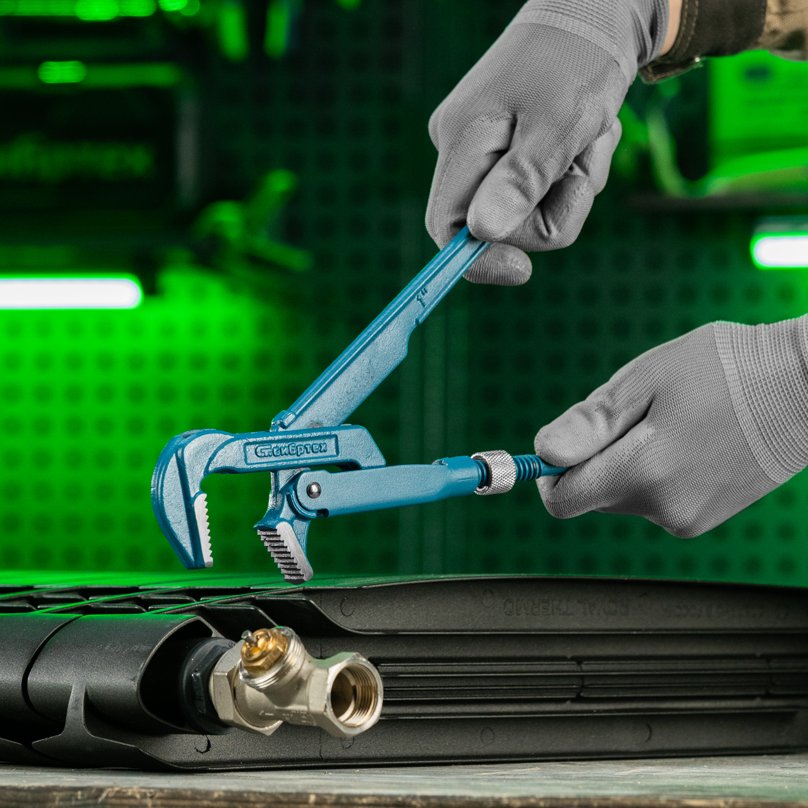 Ключ трубный рычажный №1, 1", литой, тип "L" Сибртех