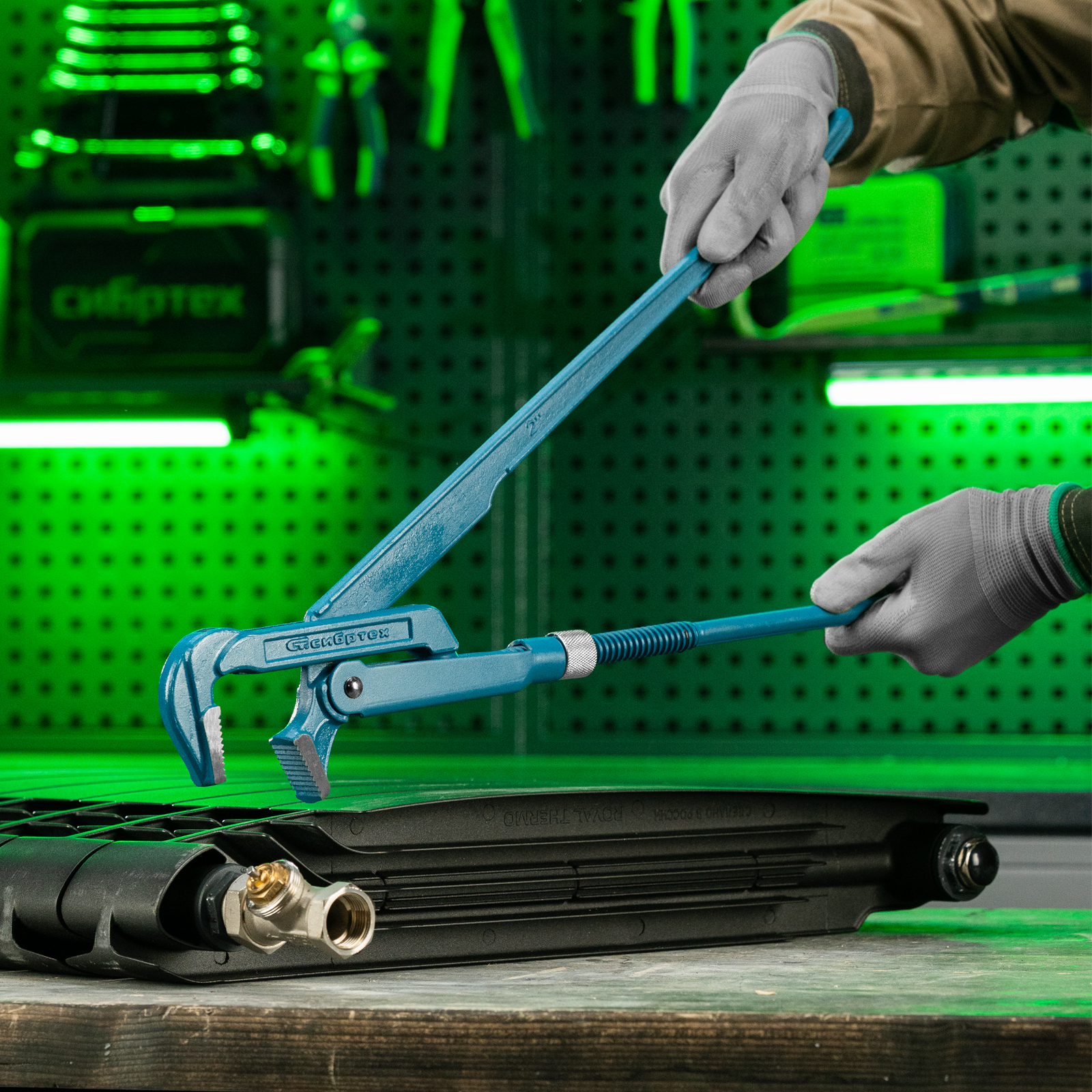 Ключ трубный рычажный №3, 2", литой, тип "L" Сибртех