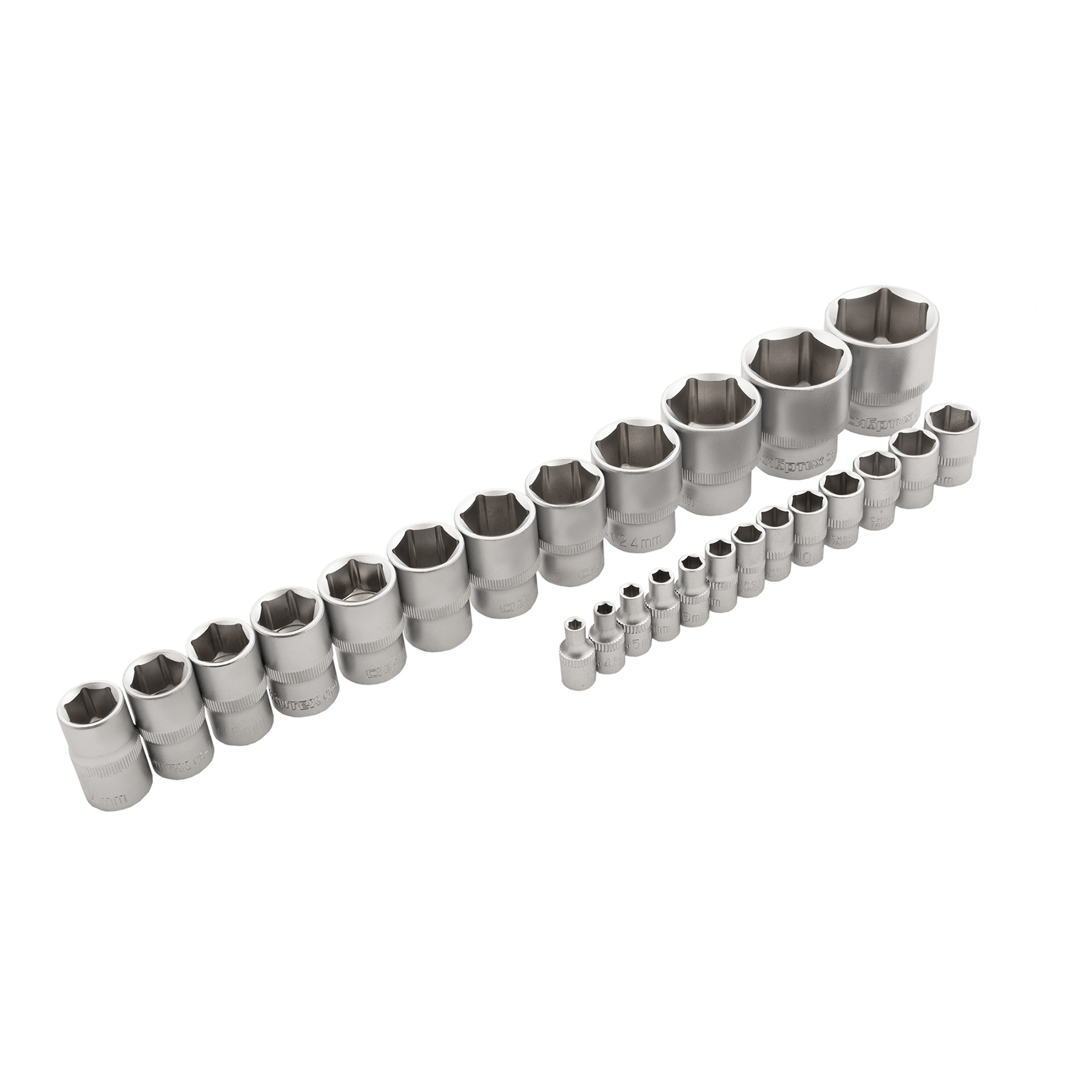 Набор инструментов 82 предмета, CrV, 1/2", 1/4" Сибртех