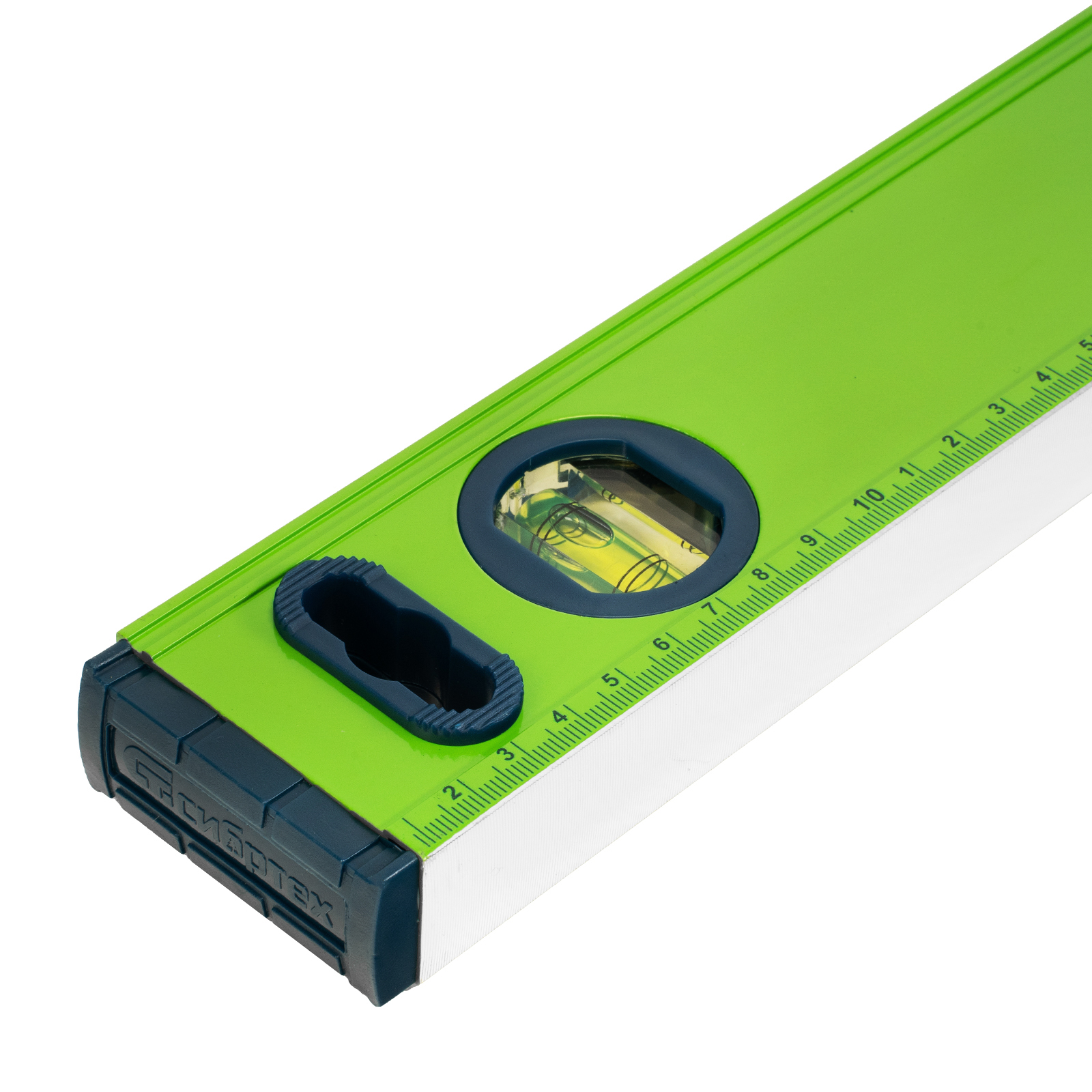 Уровень алюминиевый УСМ-0,5-2000, фрезерованный, 3 глазка, магнитный, рукоятки, 2000 мм Сибртех