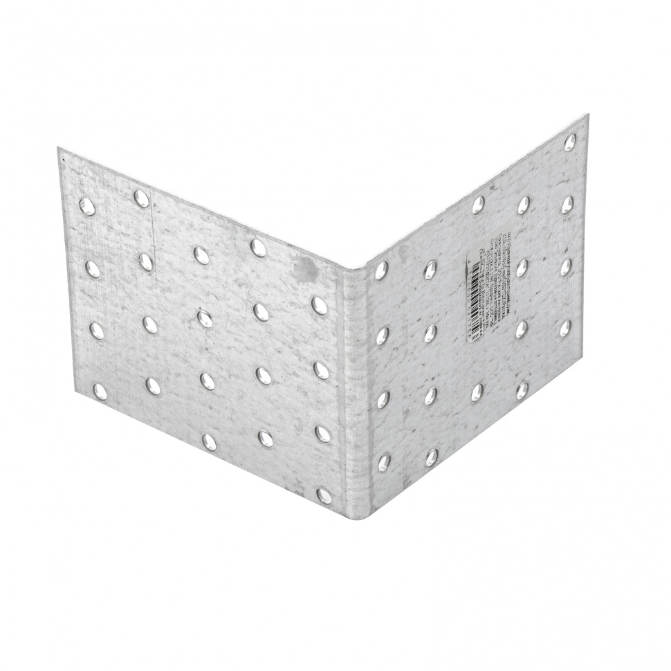 Крепежный уголок равносторонний 2 мм, KUR 100 х 100 х 80 мм Сибртех