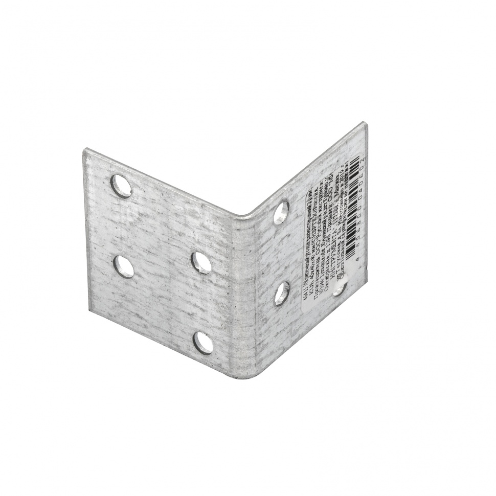 Крепежный уголок равносторонний 2 мм, KUR 40 x 40 x 40 мм Сибртех