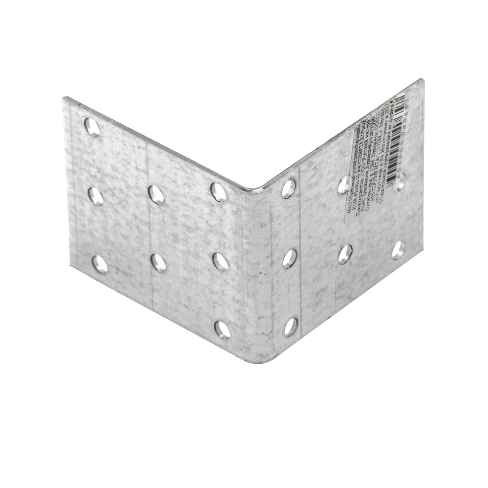 Крепежный уголок равносторонний 2 мм, KUR 60 x 60 x 50 мм Сибртех