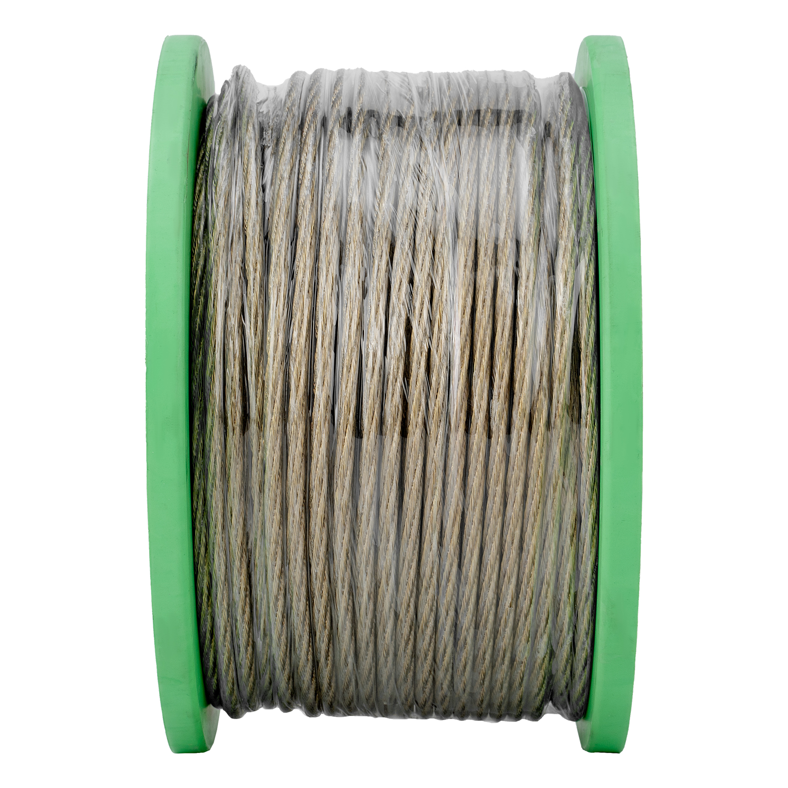 Трос металлополимерный прозрачный ПР-5.0, толщина 4.0 мм, катушка 100 метров Сибртех