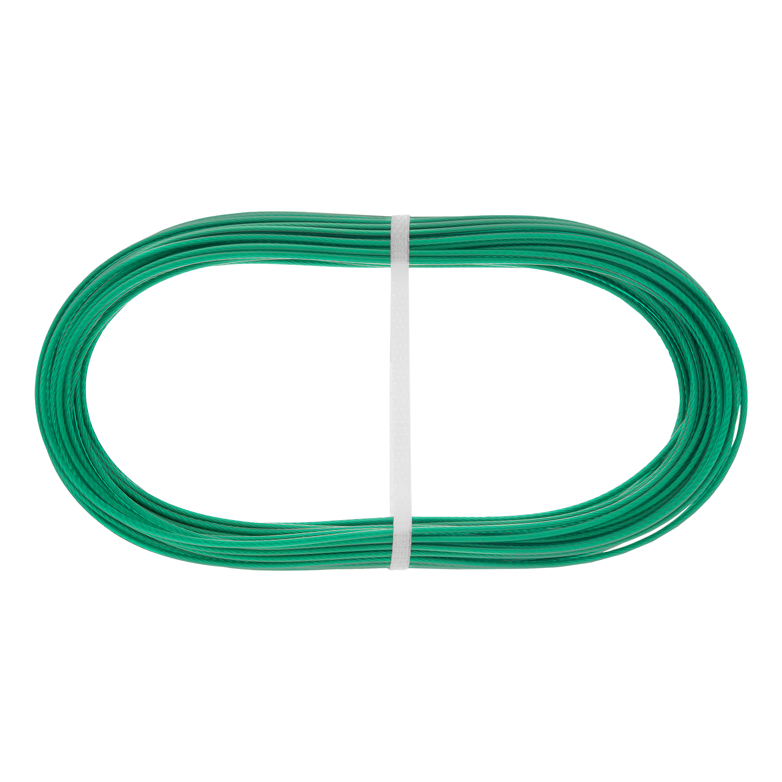 Трос металлополимерный зеленый ПР-2.0, толщина 2.0 мм, моток 20 метров Сибртех
