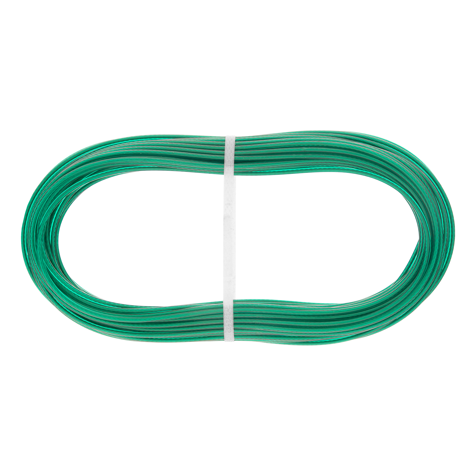 Трос металлополимерный зеленый ПР-2.5, толщина 2.5 мм, моток 20 метров Сибртех