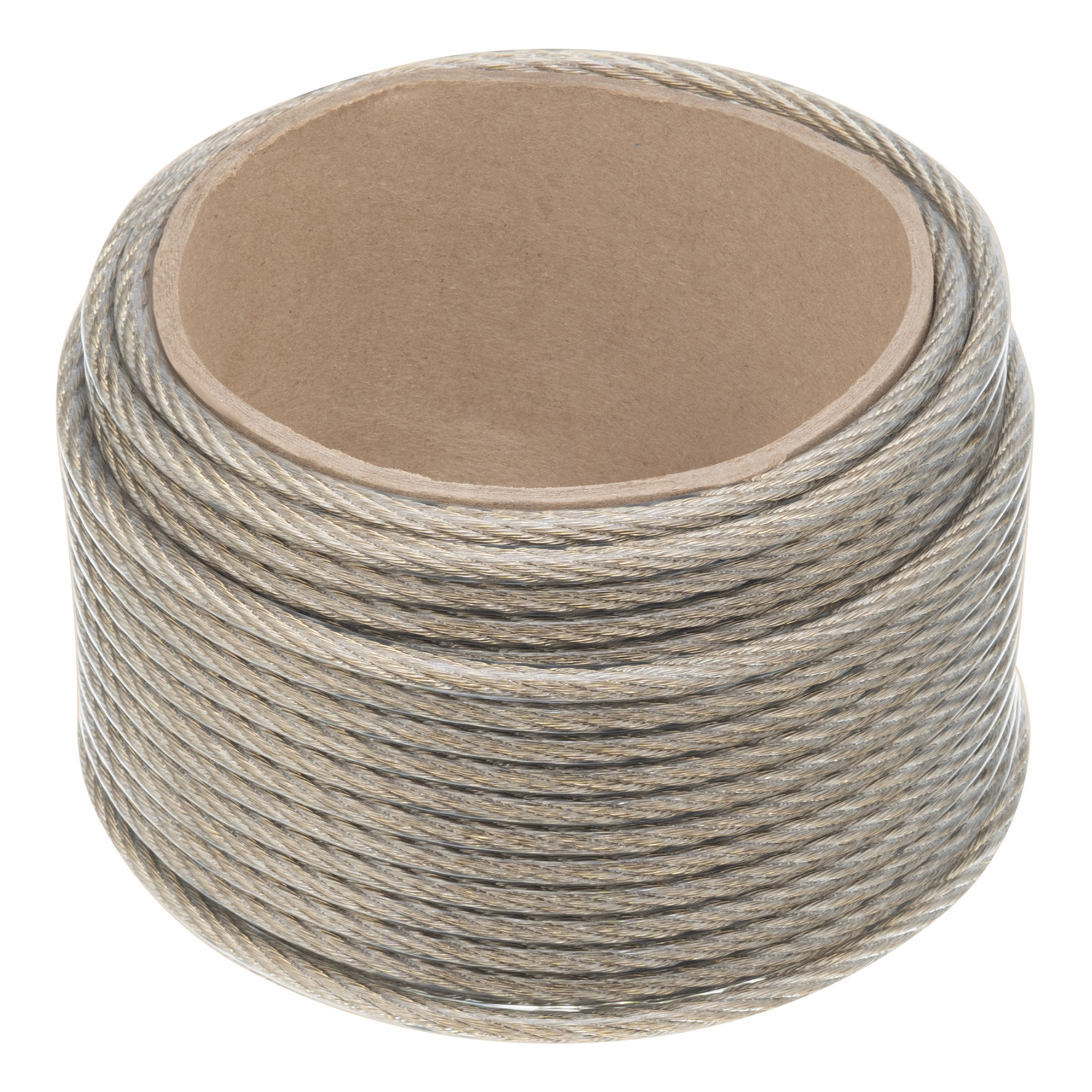 Трос металлополимерный прозрачный ПР-6.0, толщина 6.0 мм, моток 20 метров Сибртех