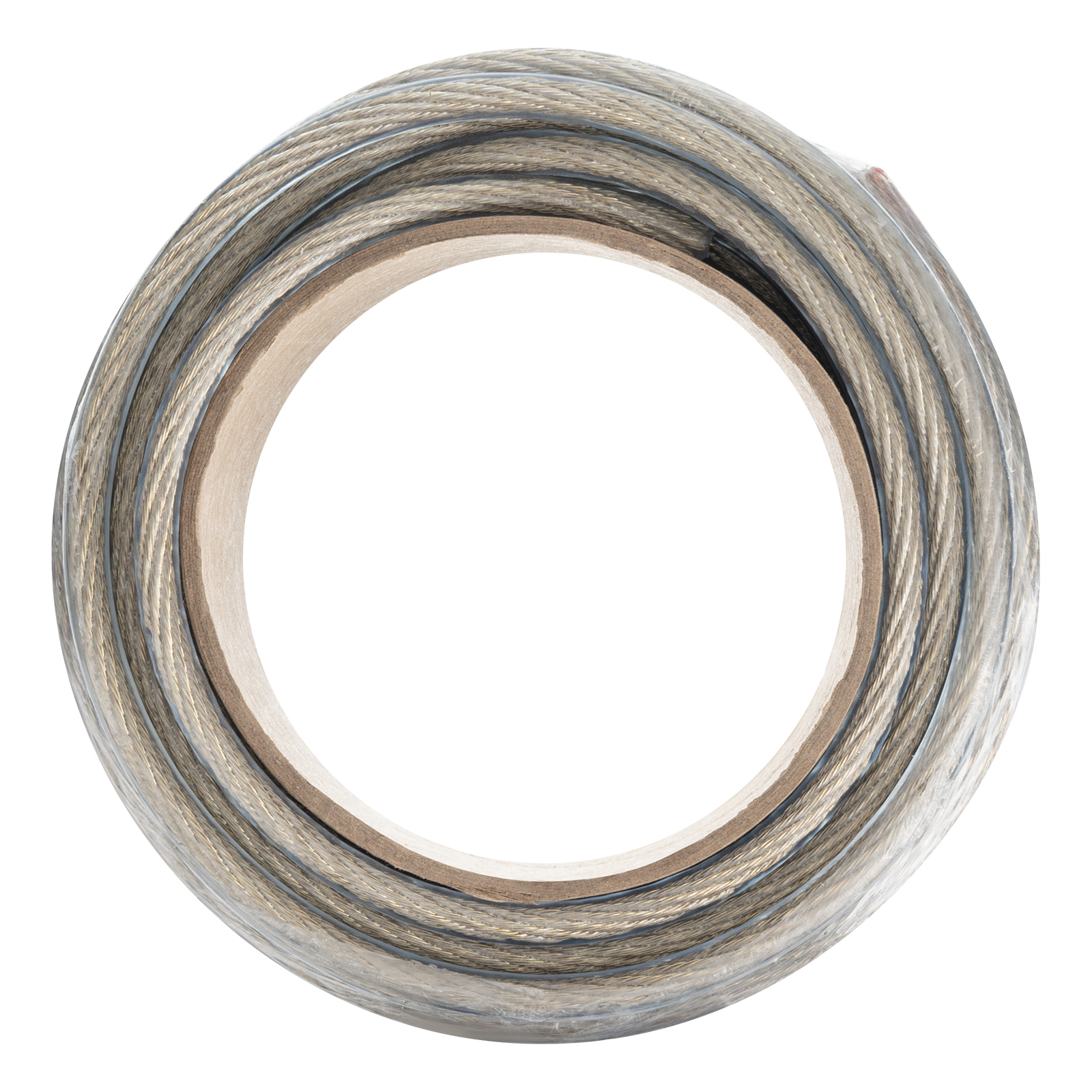 Трос металлополимерный прозрачный ПР-8.0, толщина 8.0 мм, моток 20 метров Сибртех