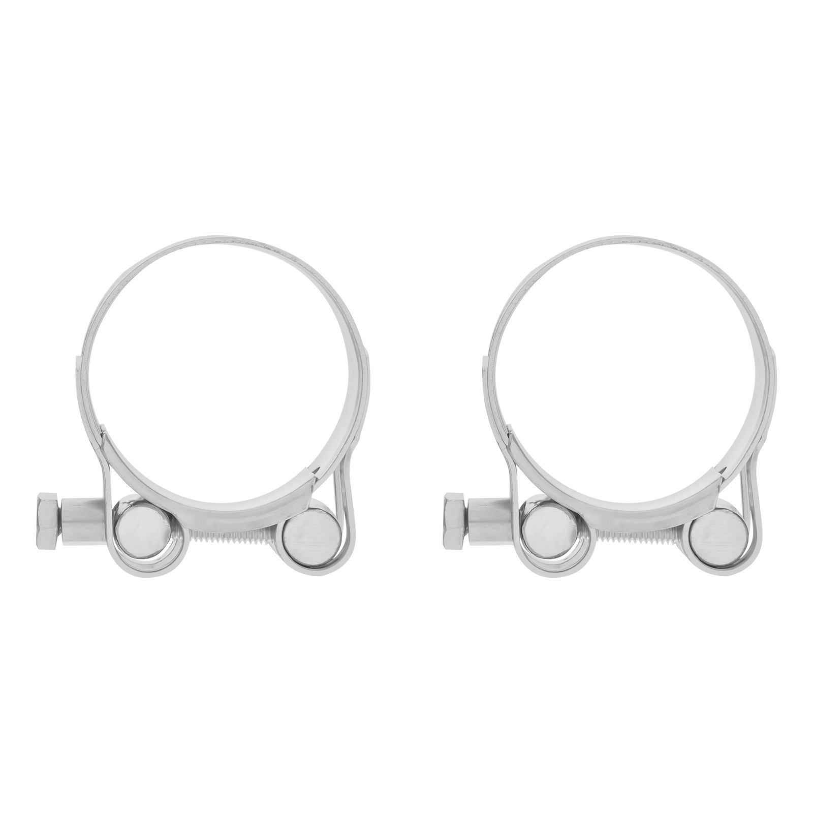 Хомуты металлические, силовые 40-43 мм, ширина 20 мм, шарнирный, W1, 2 шт Сибртех