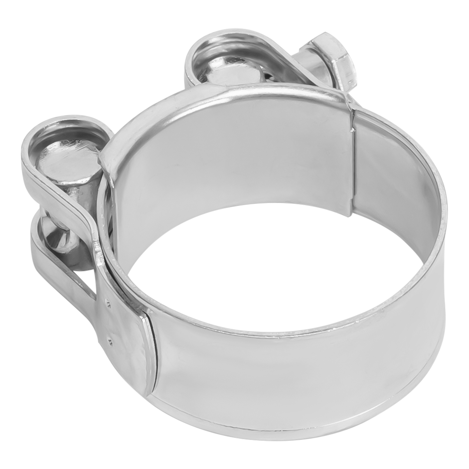 Хомуты металлические, силовые 44-47 мм, ширина 22 мм, шарнирный, W1, 2 шт Сибртех