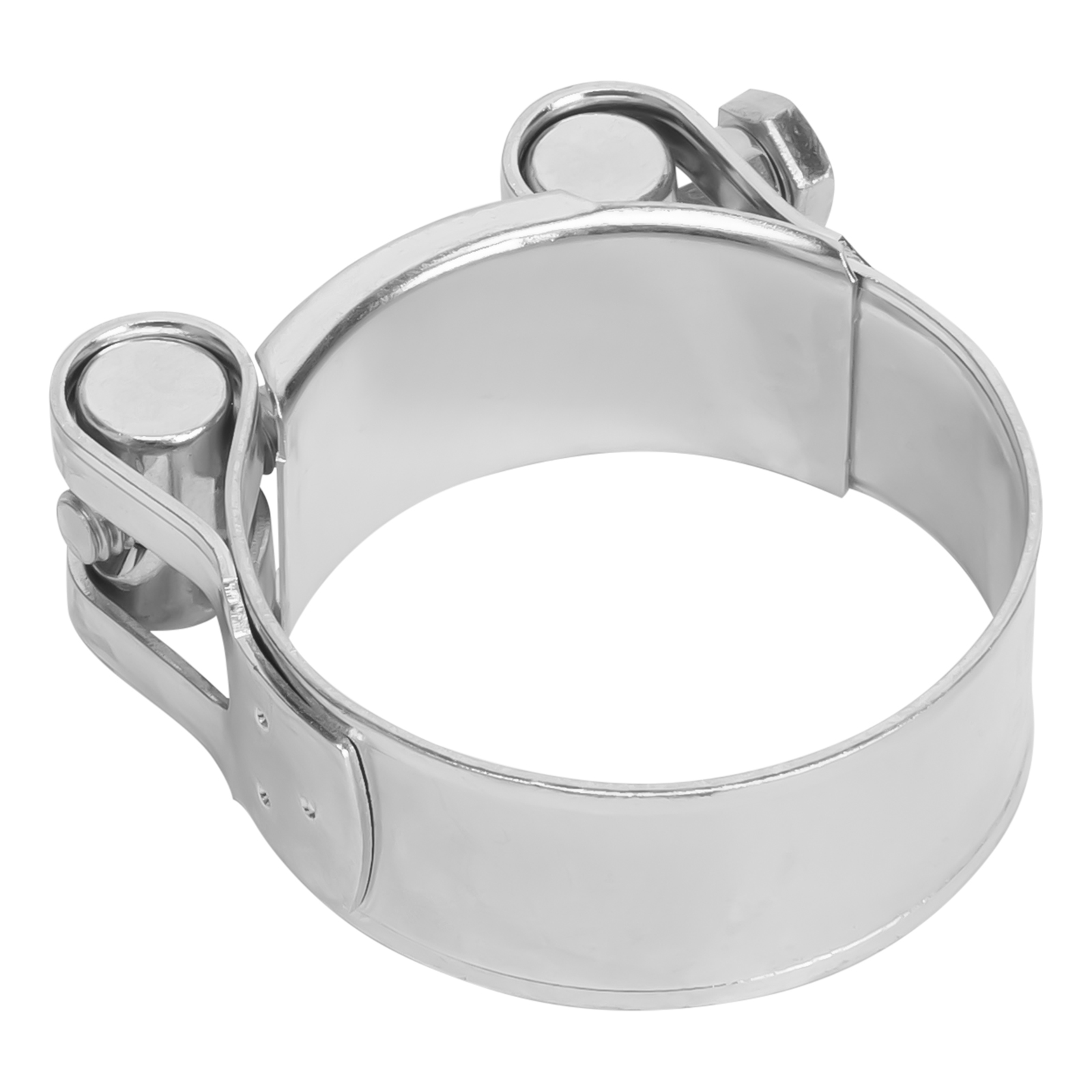 Хомуты металлические, силовые 48-51 мм, ширина 22 мм, шарнирный, W1, 2 шт Сибртех