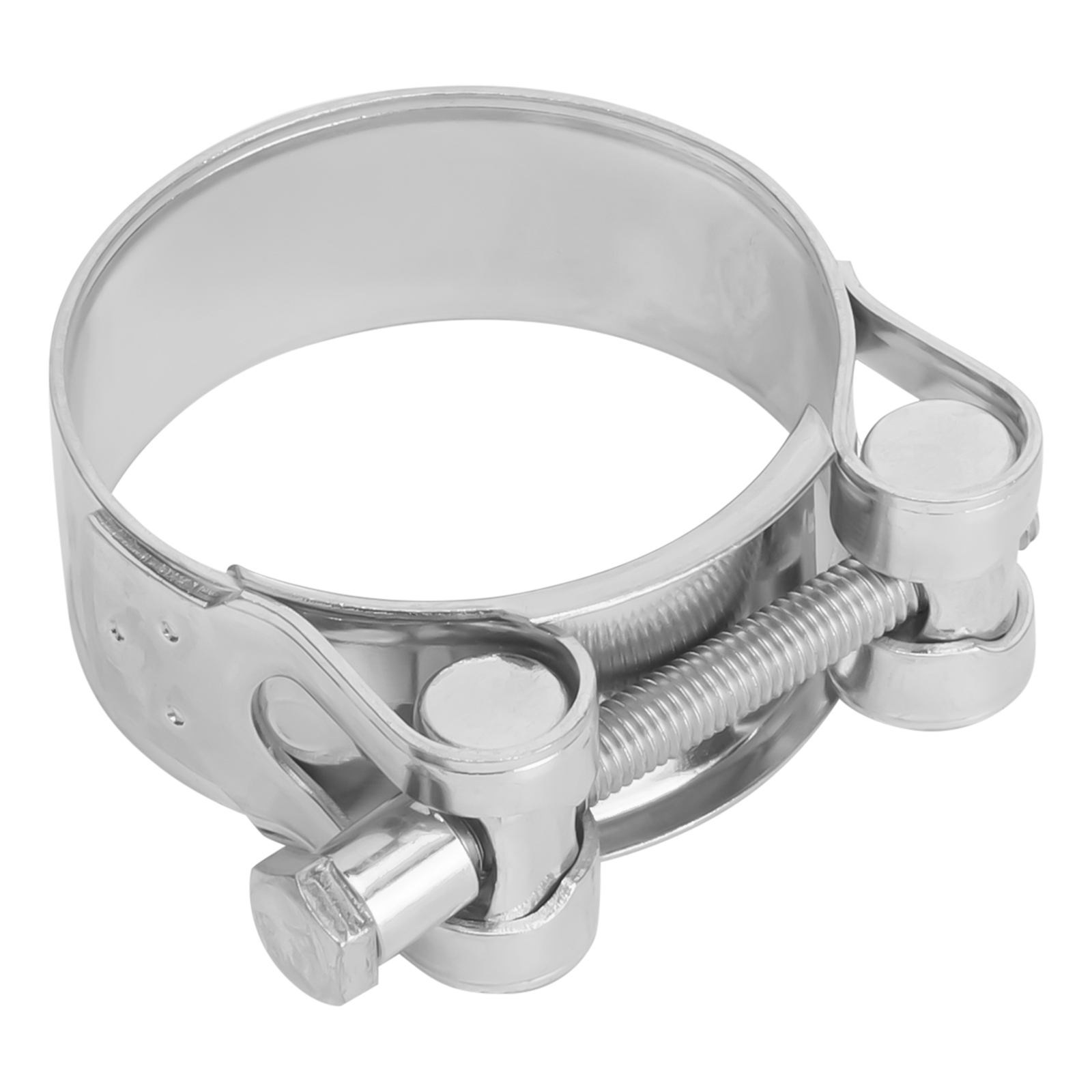 Хомуты металлические, силовые 52-55 мм, ширина 22 мм, шарнирный, W1, 2 шт Сибртех