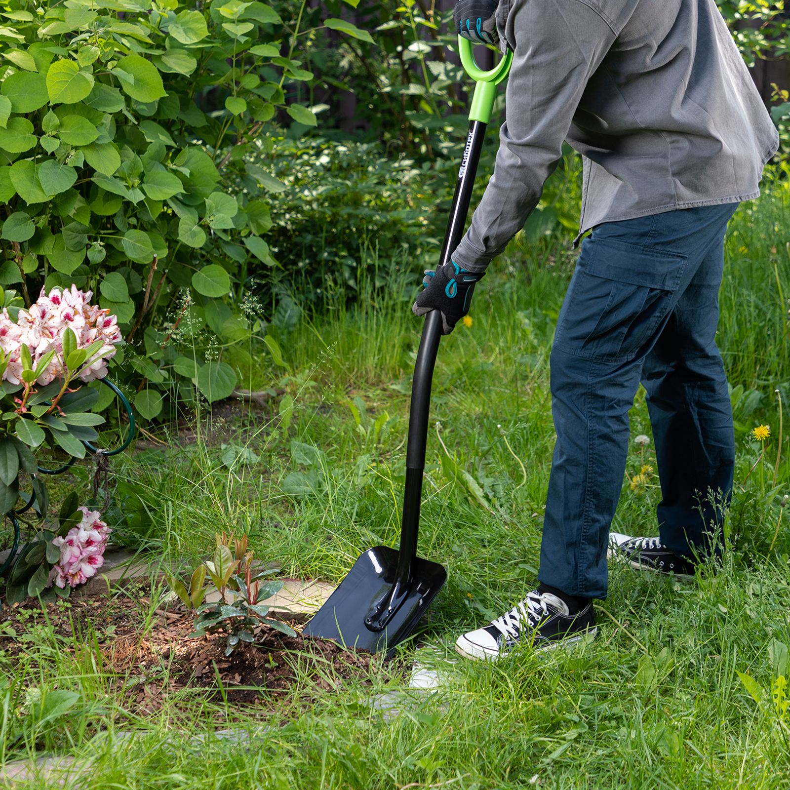Лопата совковая, 215х305х1300 мм, цельнометаллическая, Сибртех