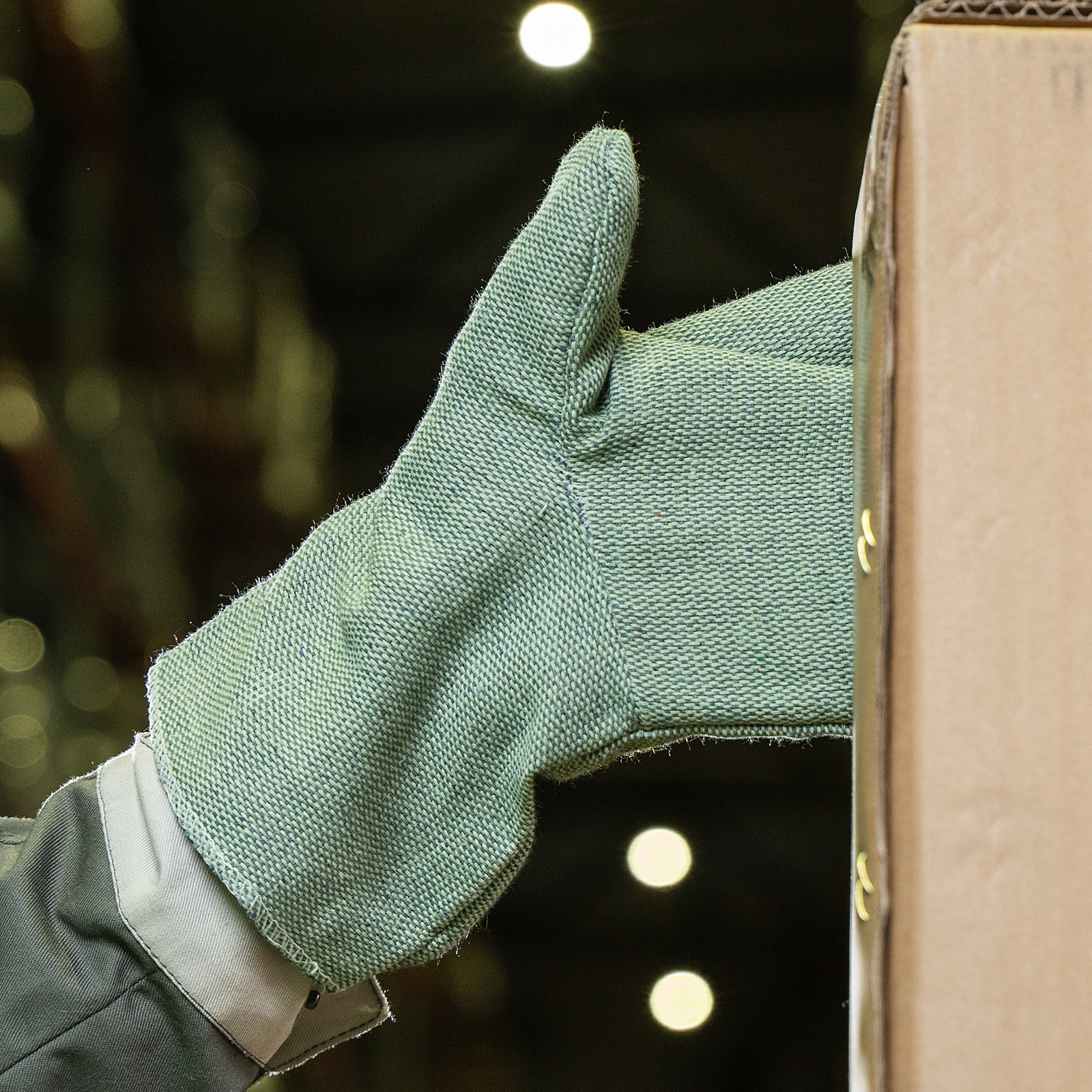 Рукавицы брезентовые огнеупорные, одинарный наладонник, 2 размер Сибртех