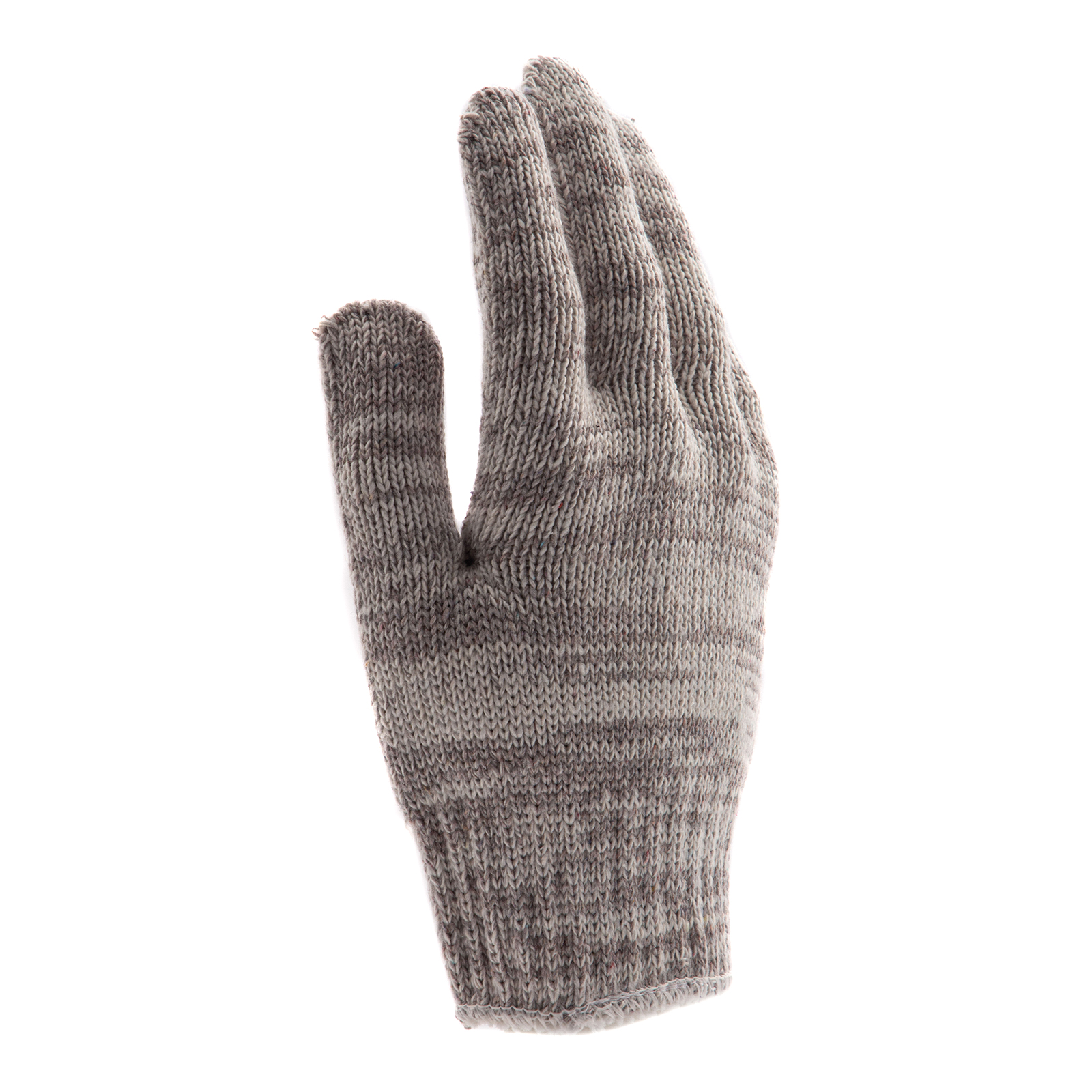 Перчатки трикотажные усиленные, гелевое ПВХ-покрытие, 7 класс, бело-серый меланж Сибртех