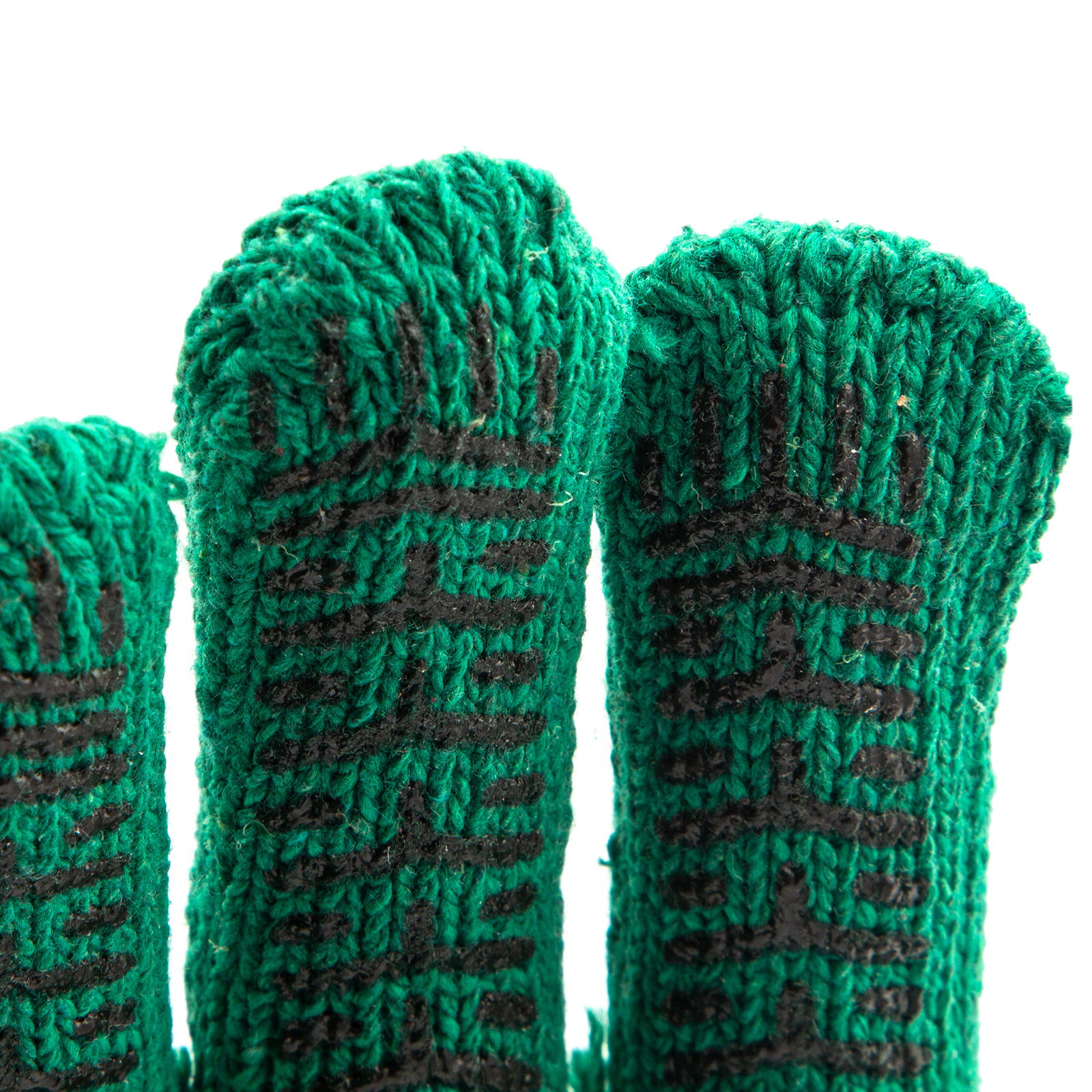 Перчатки трикотажные усиленные, гелевое ПВХ-покрытие, 7 класс, зеленые Сибртех