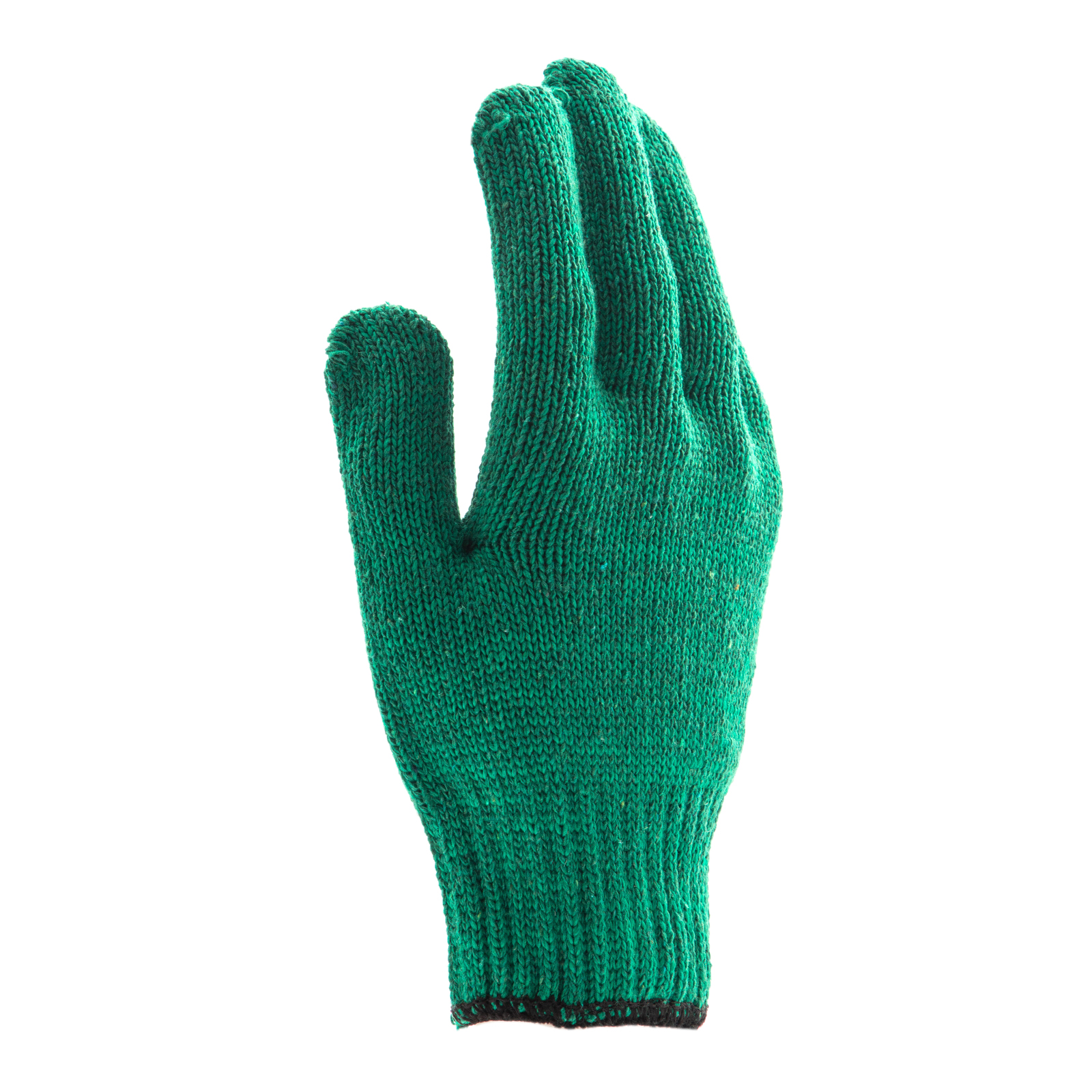 Перчатки трикотажные усиленные, гелевое ПВХ-покрытие, 7 класс, зеленые Сибртех