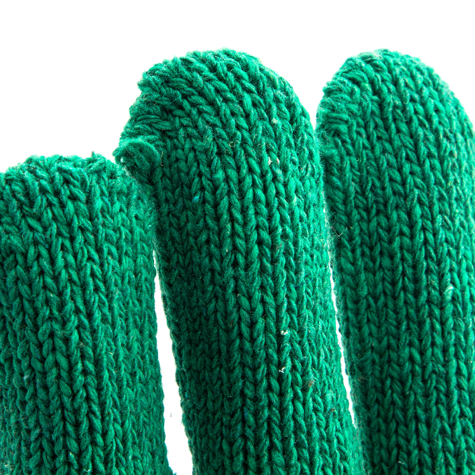 Перчатки трикотажные усиленные, гелевое ПВХ-покрытие, 7 класс, зеленые Сибртех