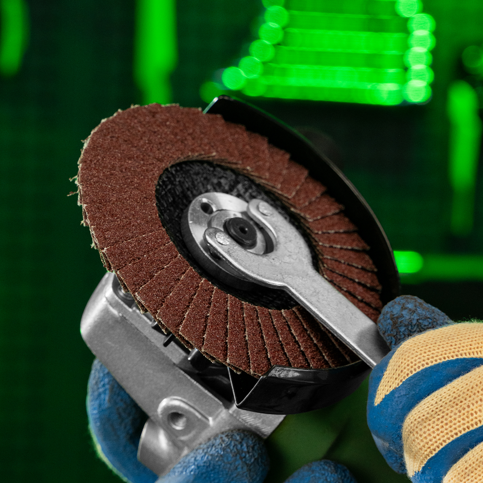 Круг лепестковый торцевой, конический, Р 60, 125 х 22.2 мм Сибртех