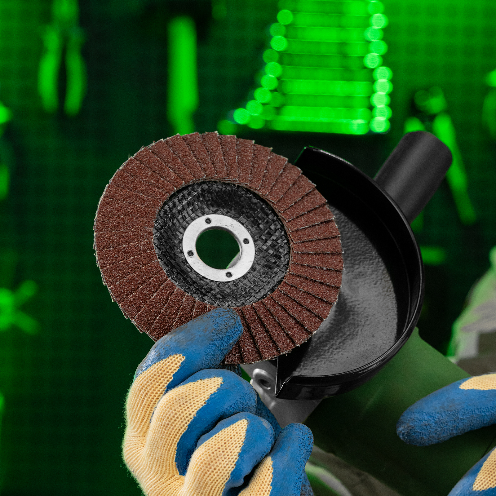 Круг лепестковый торцевой, конический, Р 60, 125 х 22.2 мм Сибртех