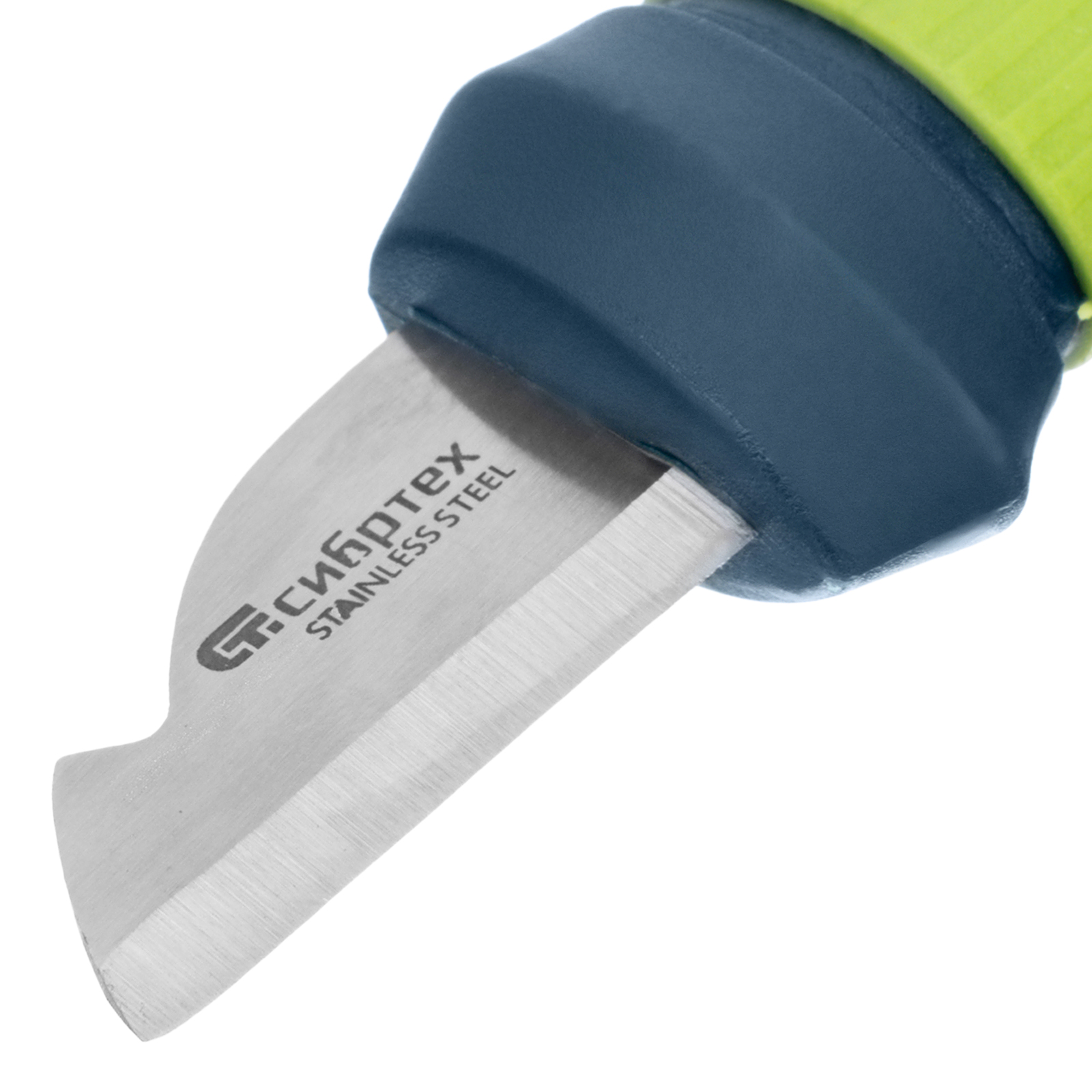 Нож монтажника с чехлом (заточка справа) обрезиненная рукоятка, 154 мм, лезвие 31 мм Сибртех