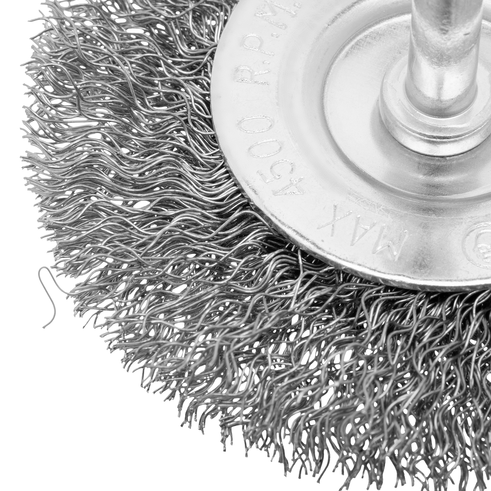 Щетка для дрели, 75 мм, плоская со шпилькой, витая проволока Сибртех