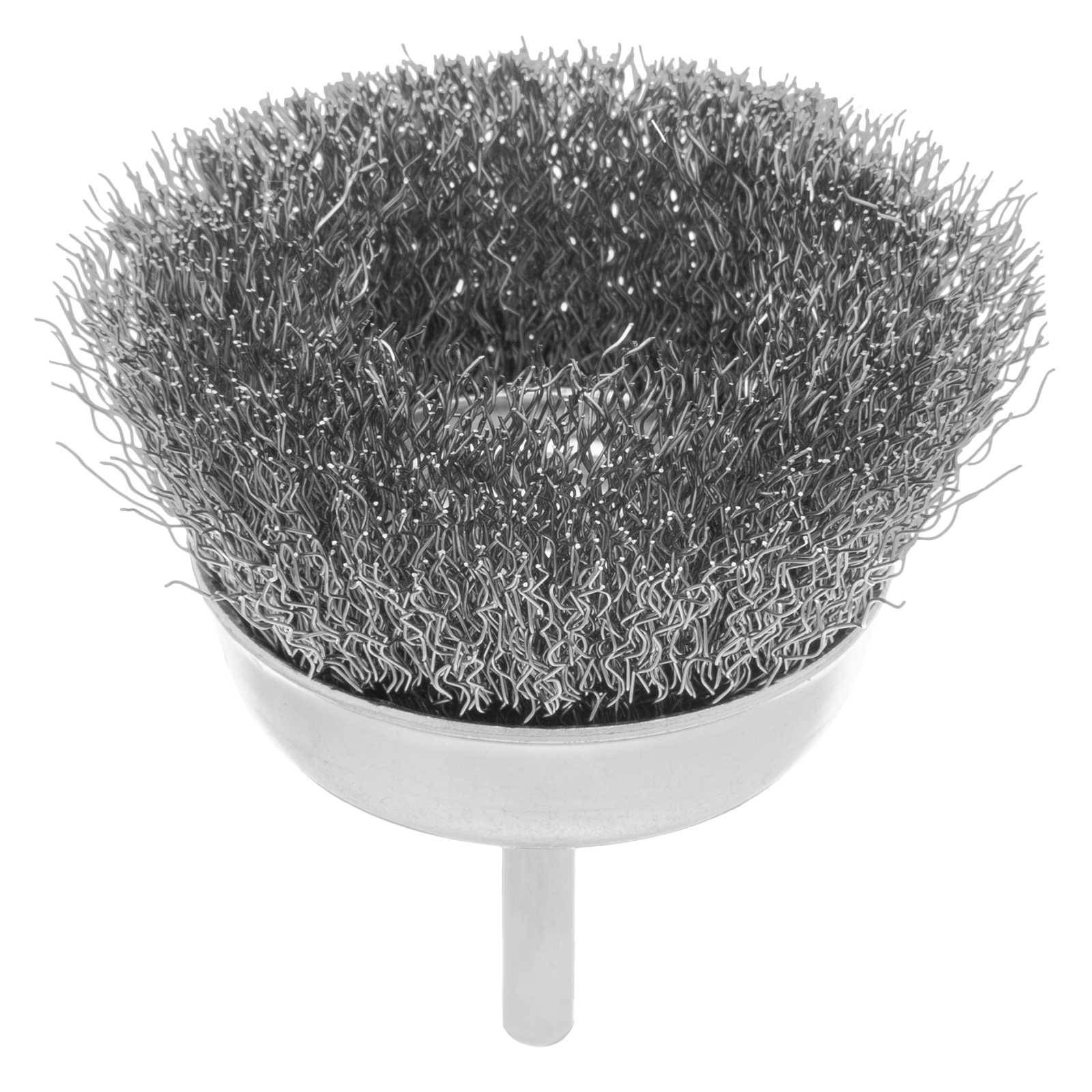 Щетка для дрели, 75 мм, "чашка" со шпилькой, витая проволока Сибртех