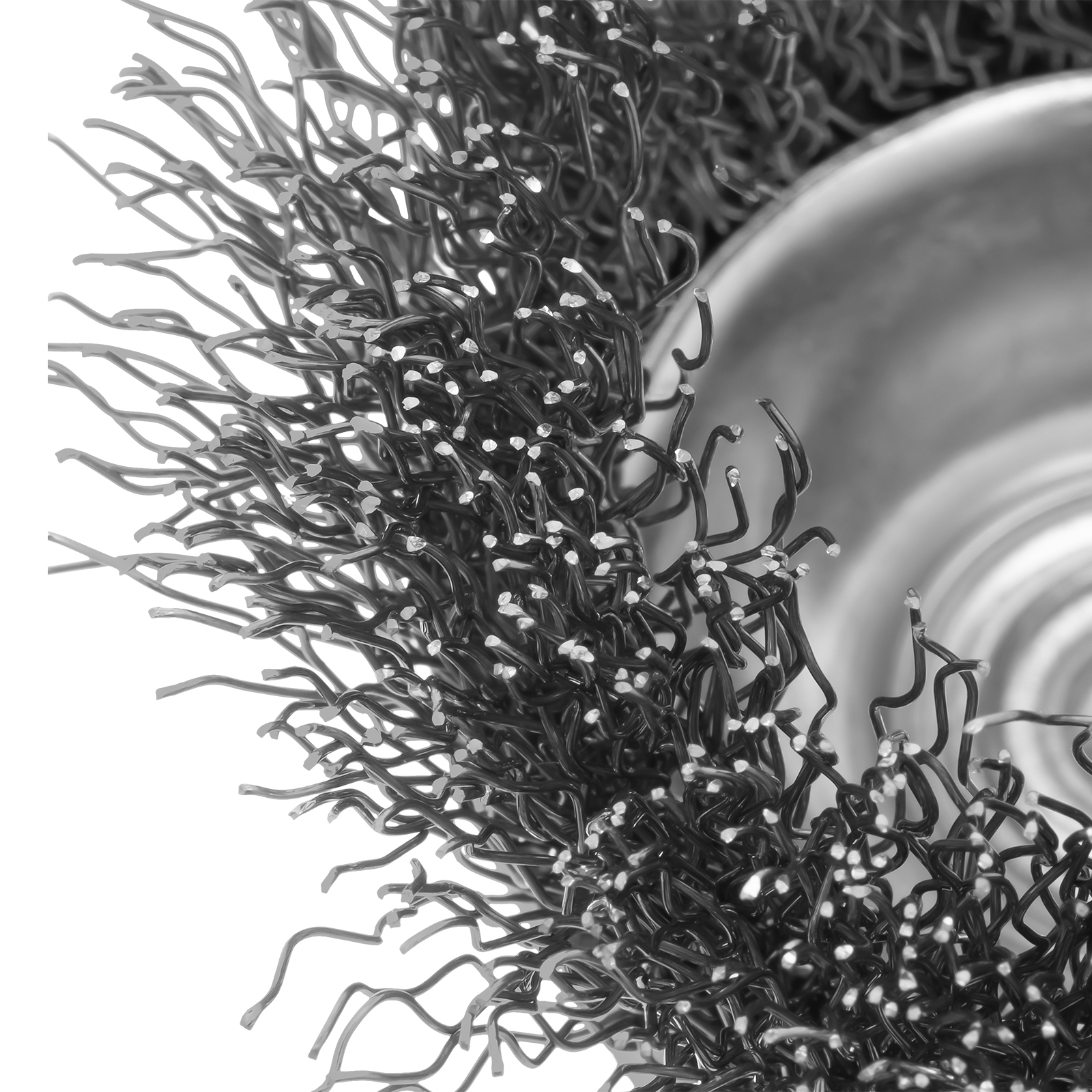 Щетка для дрели, 75 мм, "чашка" со шпилькой, витая проволока Сибртех